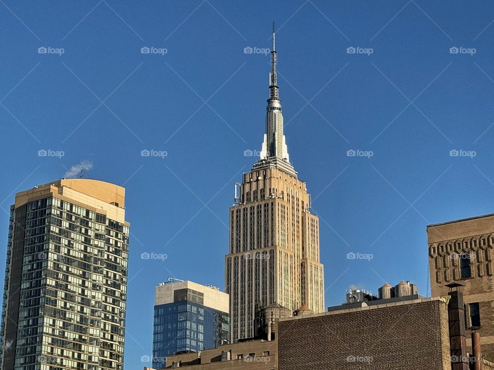 Rooftop view of the Empire State Building 