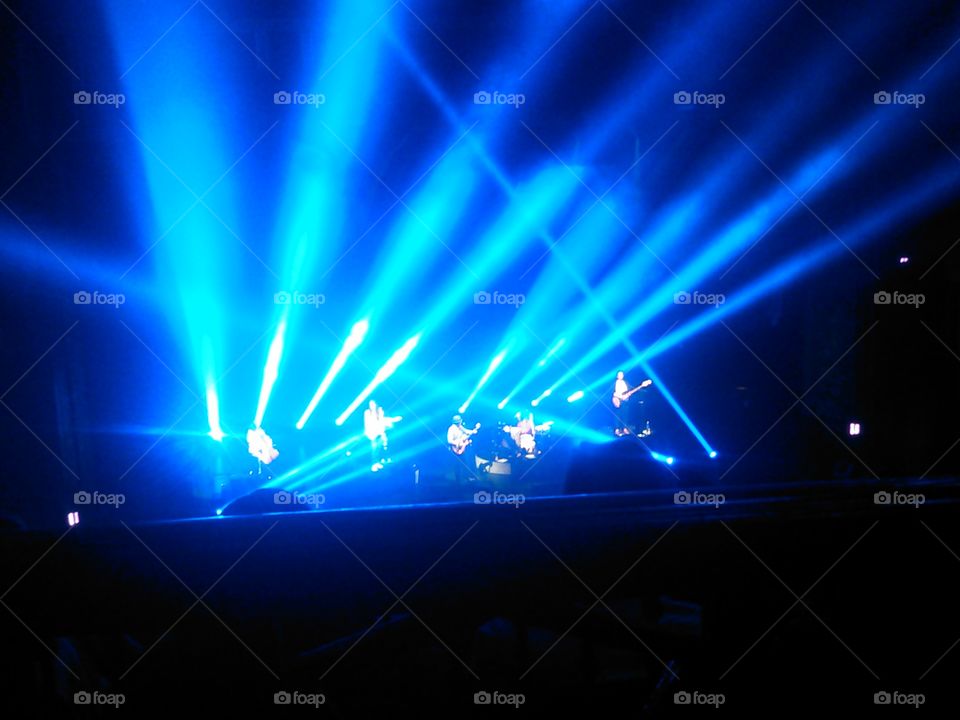 blue lights. blue lights at a concert