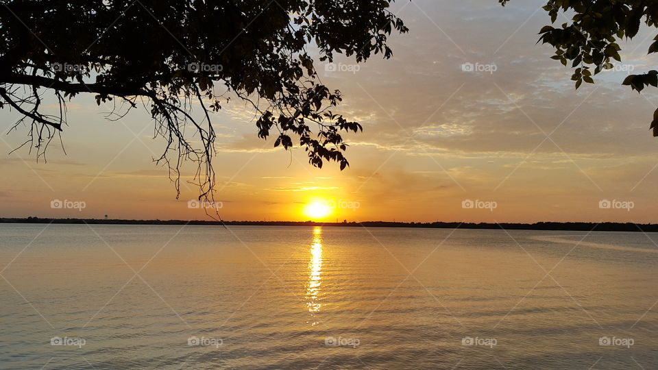 Sunset at Lake Overholser