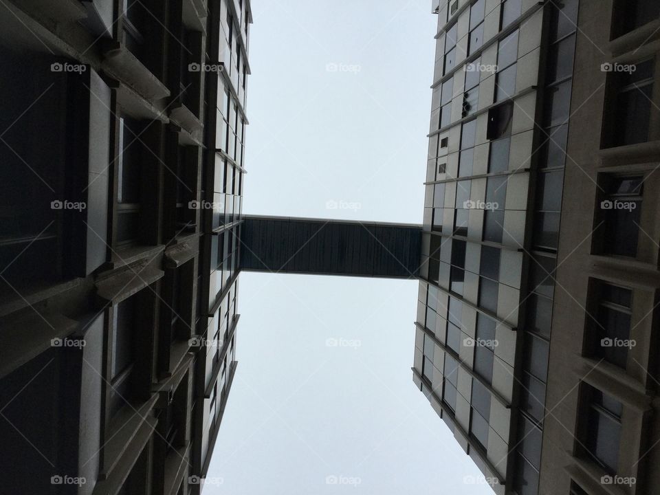 walkway connecting two buildings