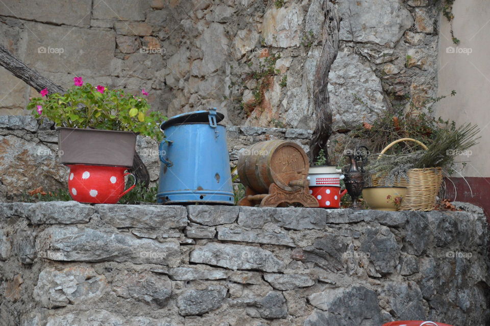 Pots and flowers