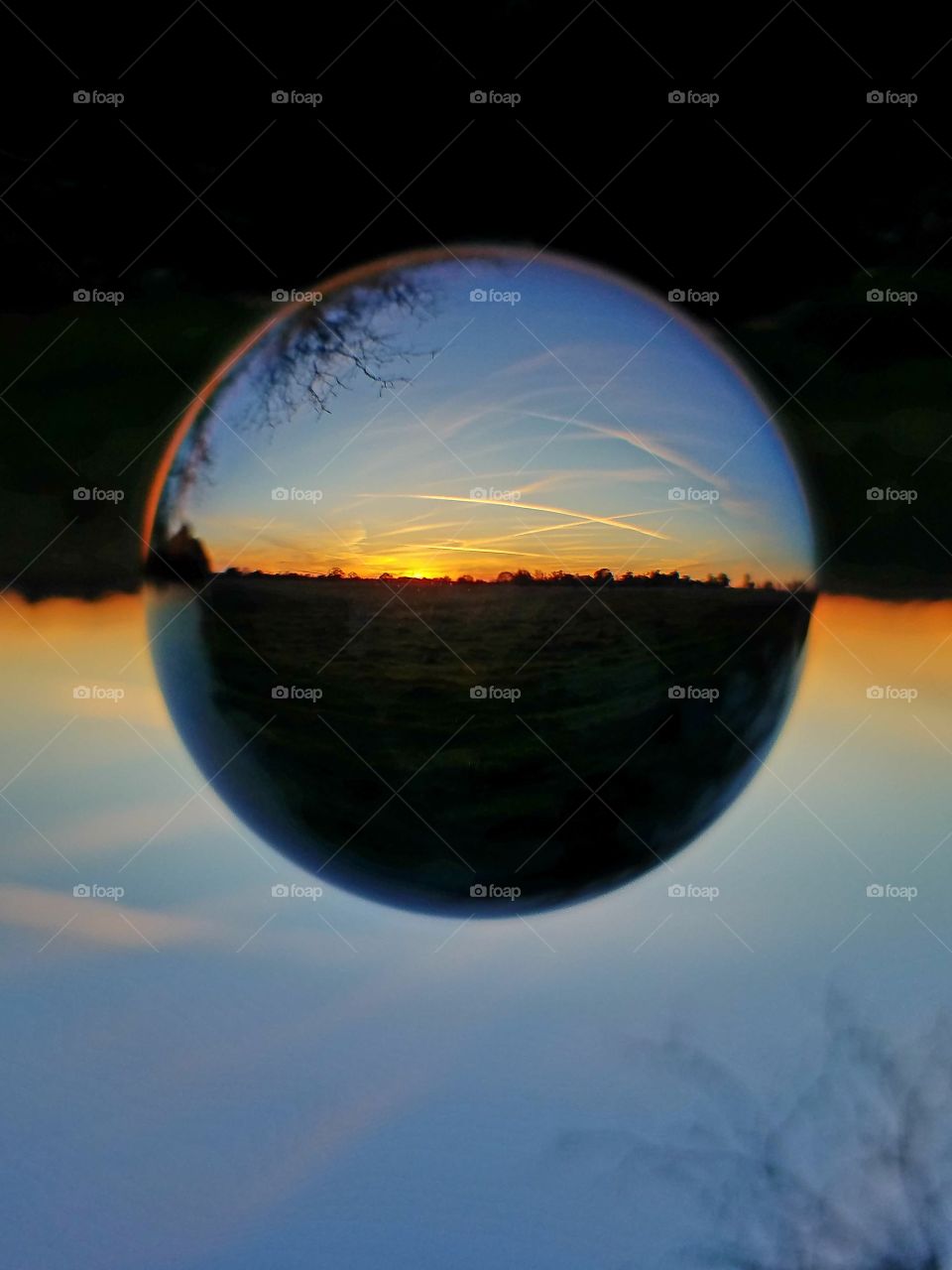 Sunset through the Lens Ball