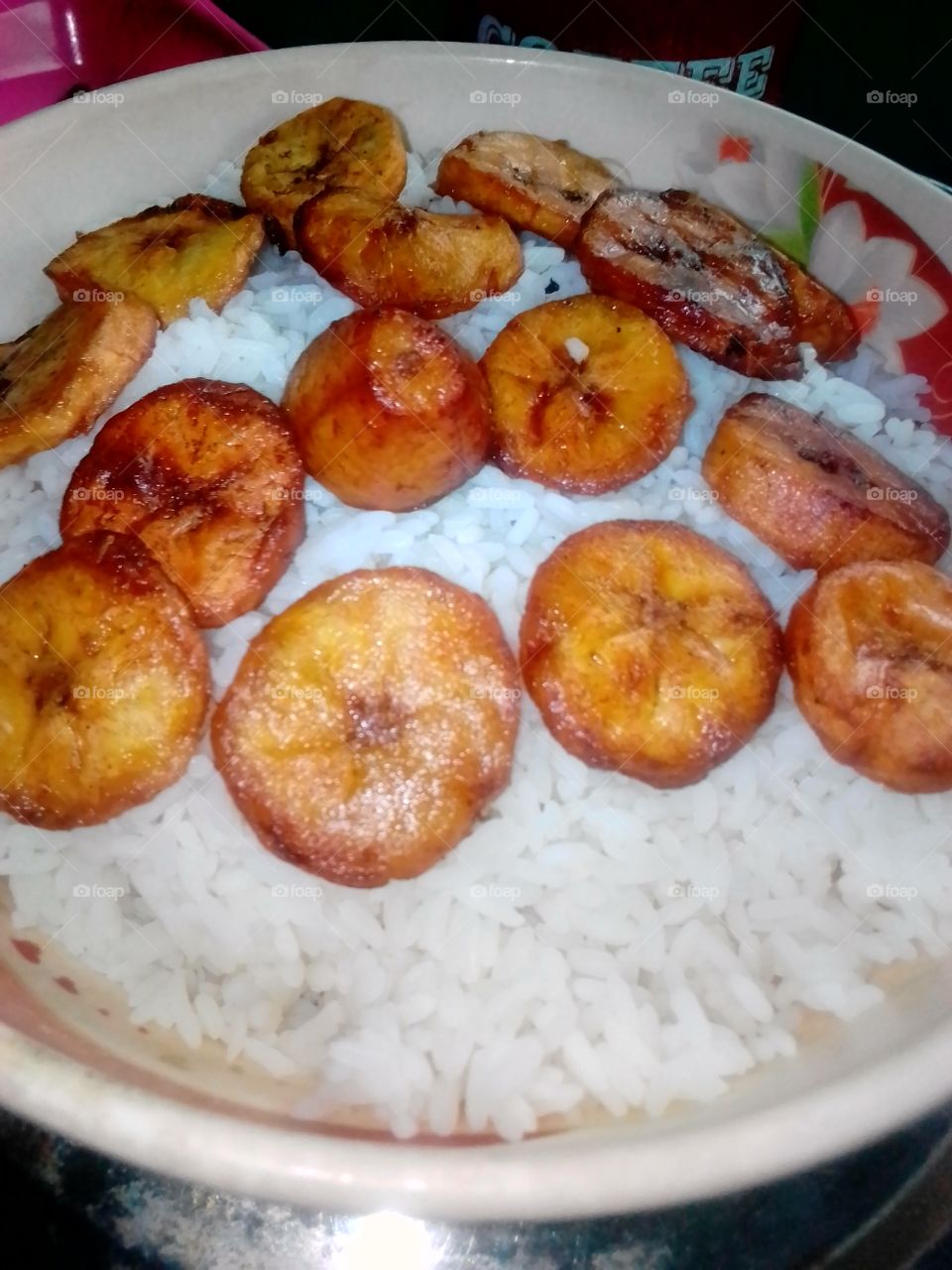 Rice and plantain
