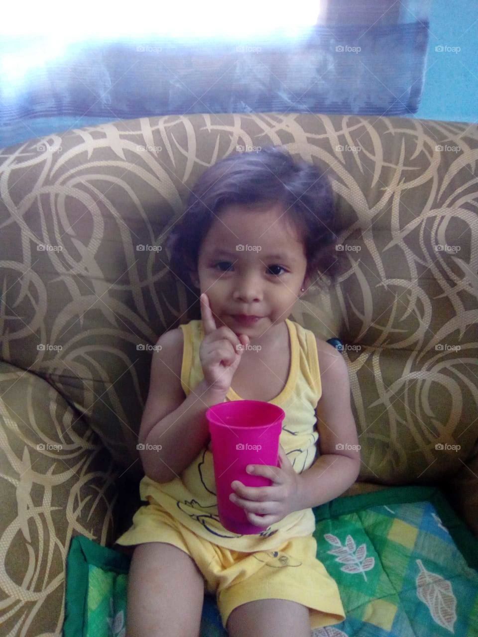 Our ever so confident little daughter enjoying some “her” time.