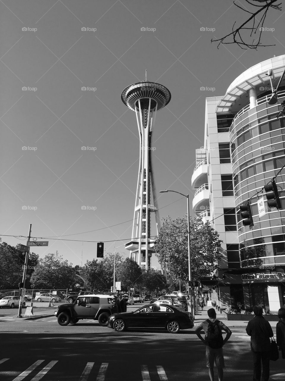 Space Needle street scene