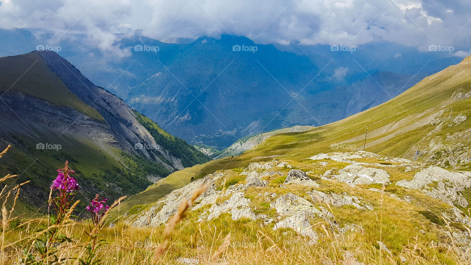 Scenic sight in Mont-de-lans in France