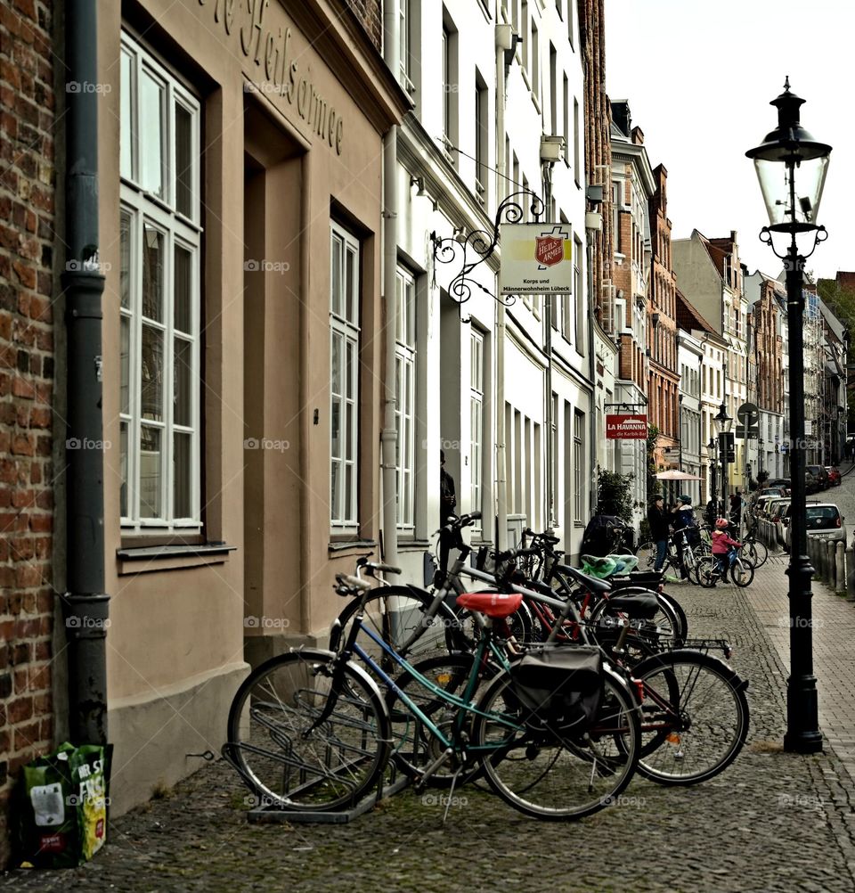 bicycles in the old town