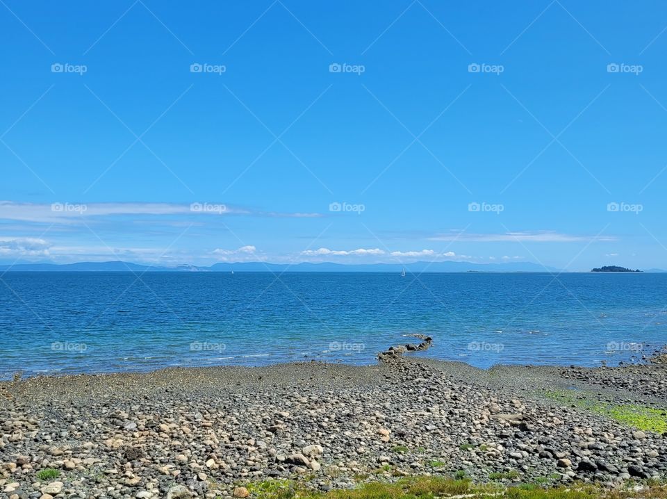 West Coast Sail Boat in Calm Canadian Waters
