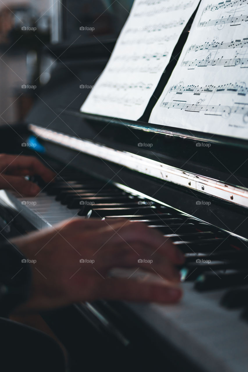 Man playing a piano 