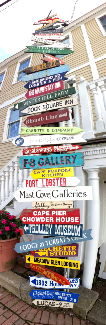 signs shops maine directions by AntonyPearson