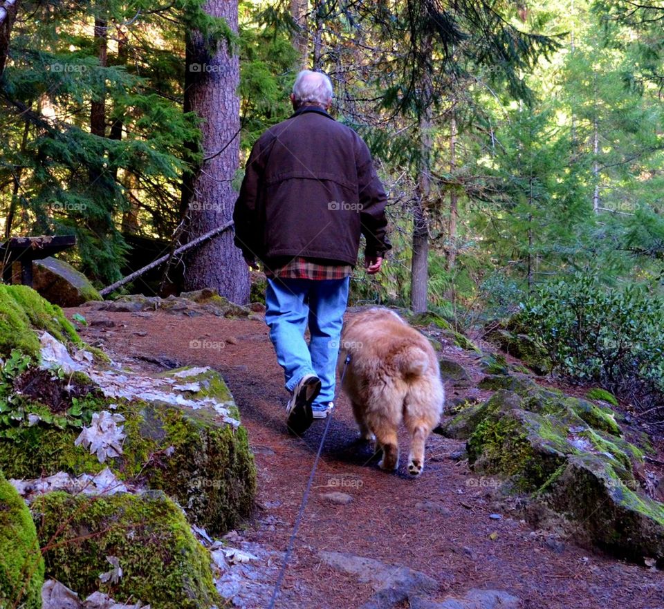 man and dog