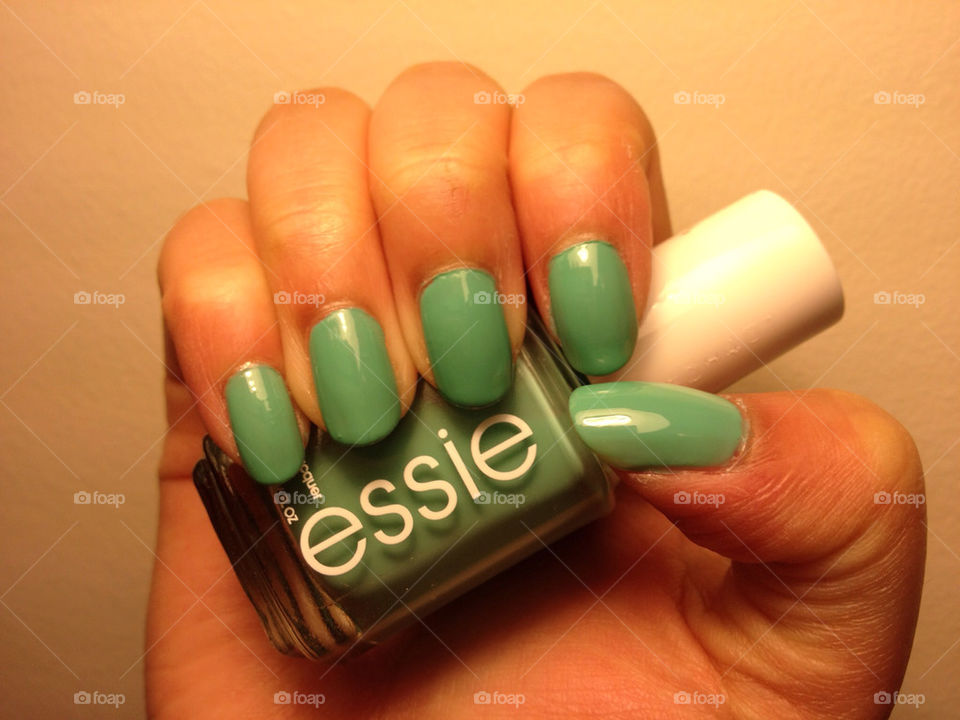 nail polish turquoise essie by bhtwong