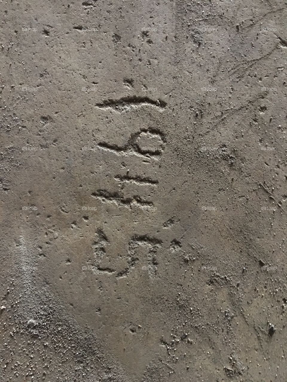 1945 in concrete floor
