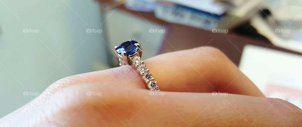 Blue Beauty Engagement Ring