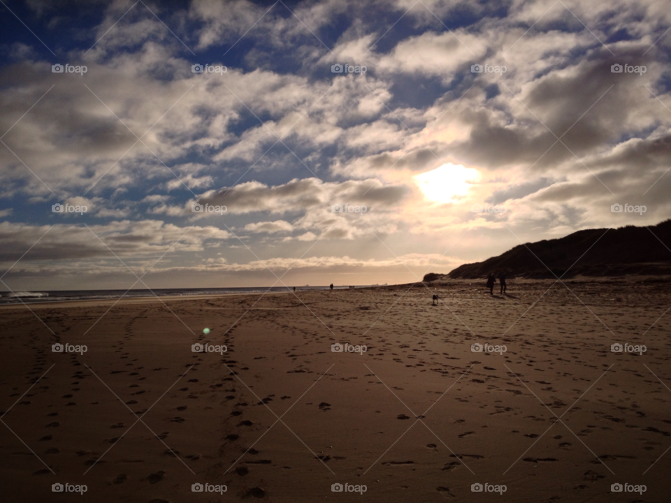 winter beach sun scotland by gbp