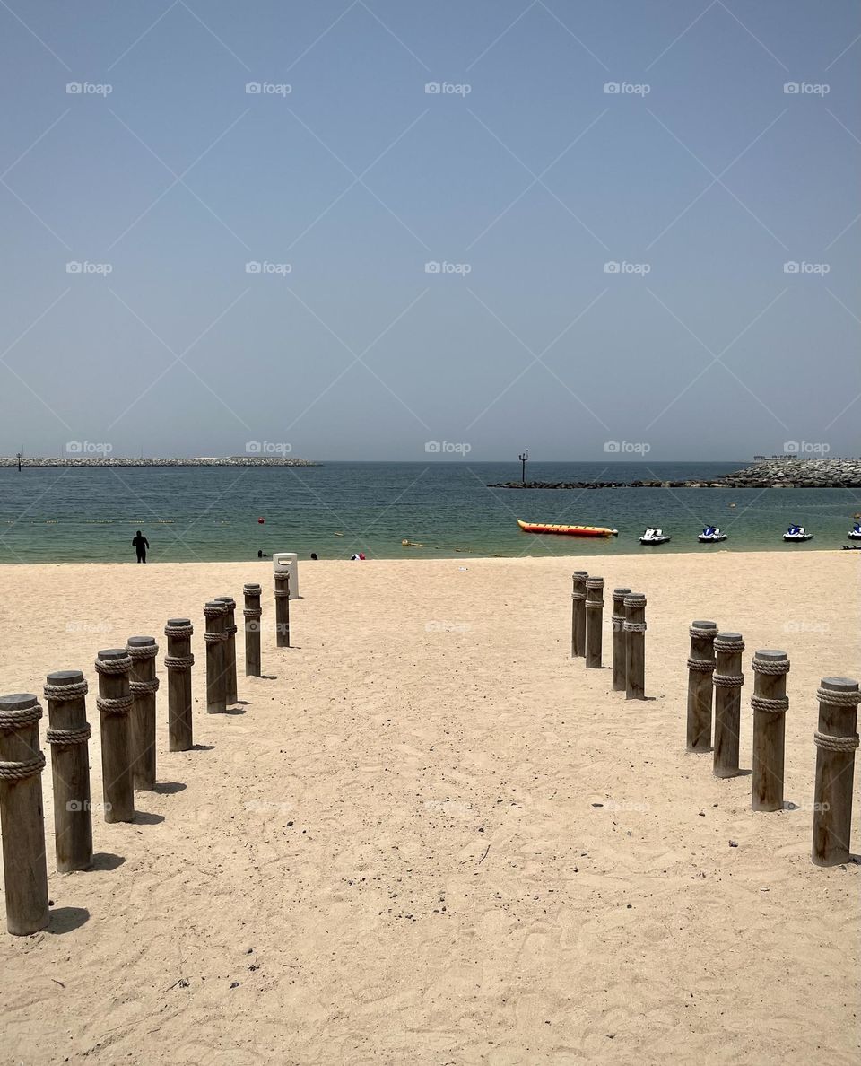 Sandy beach at dubai 