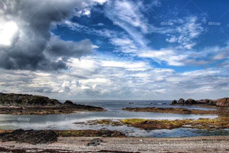 View of the rugged coast of Malin Head