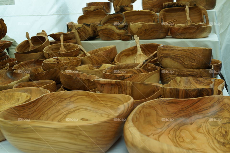 Utensilios de cocina de madera de olivo