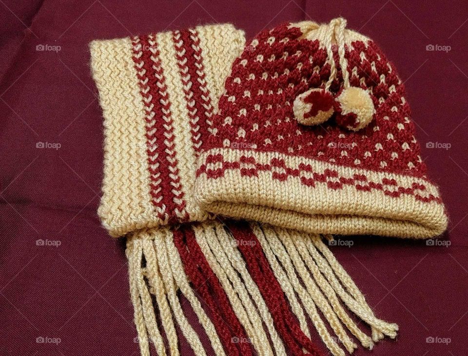 Beautiful hand knitted pattern