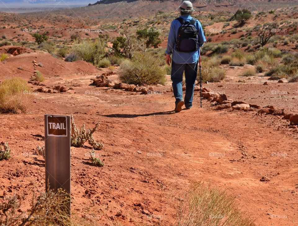 Hiking in the desert