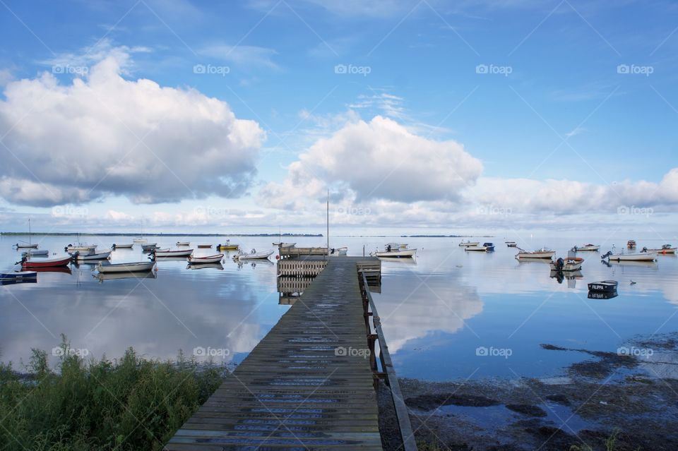 High angle view of jetty