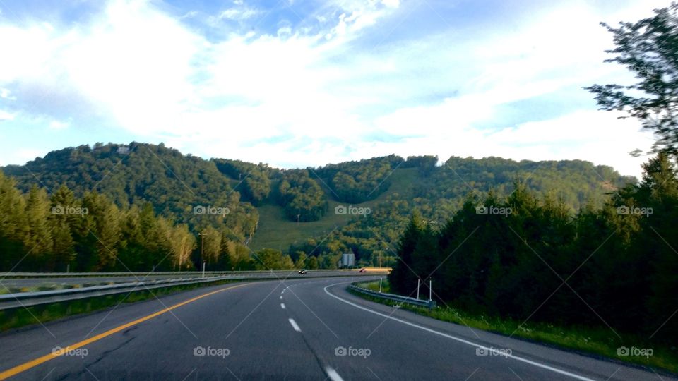 Scenery over road 
