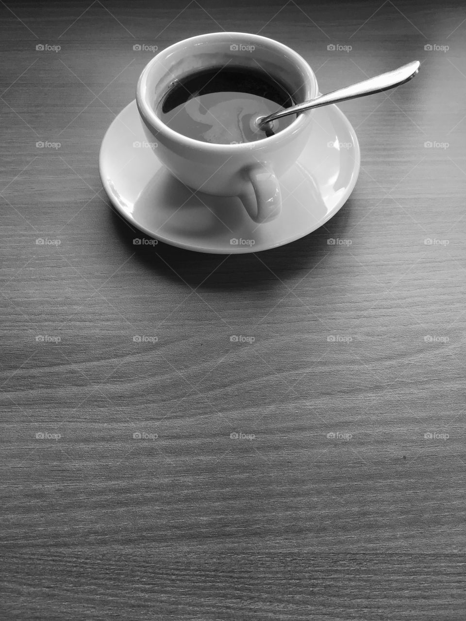 A cup of coffee black and white