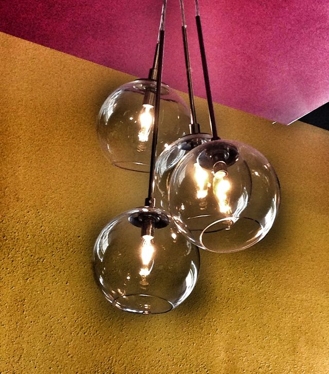 Light it up. Interesting restaurant lighting