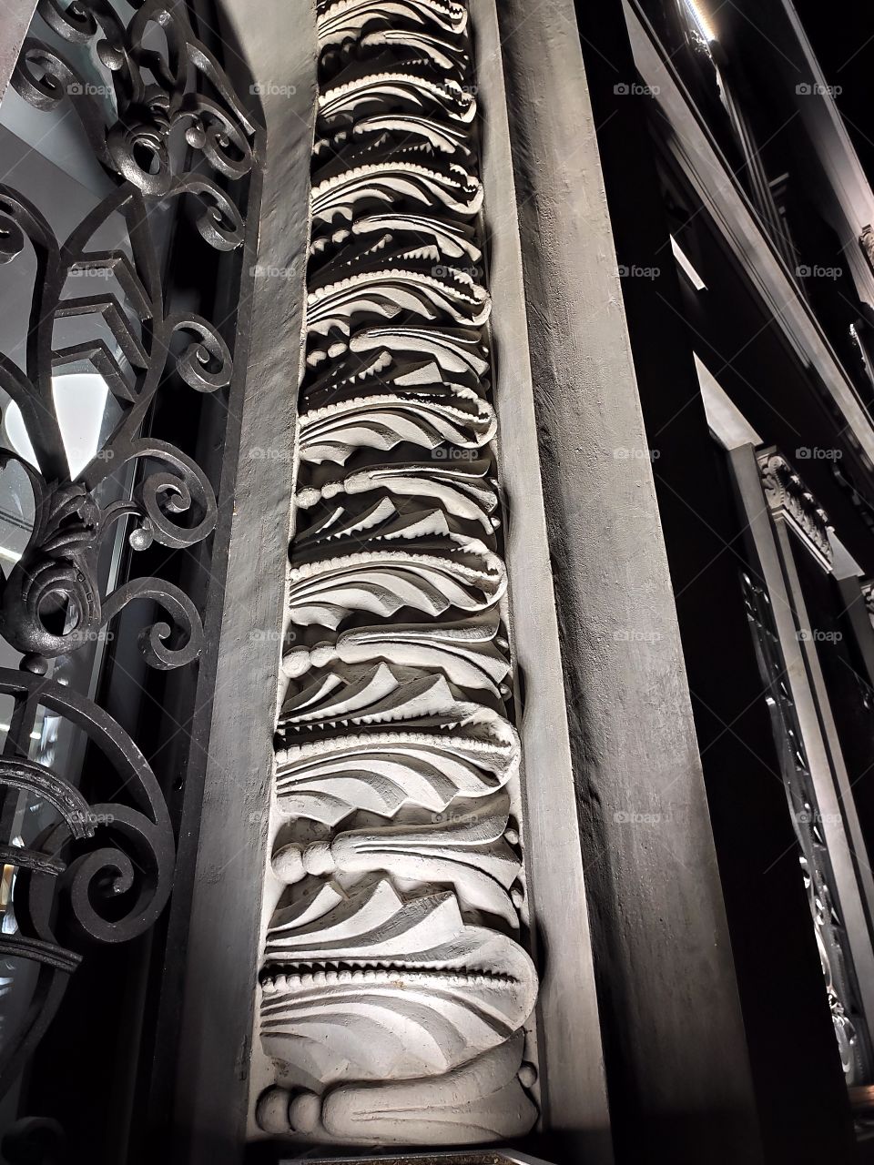 Window ram carvings as decoration leafs