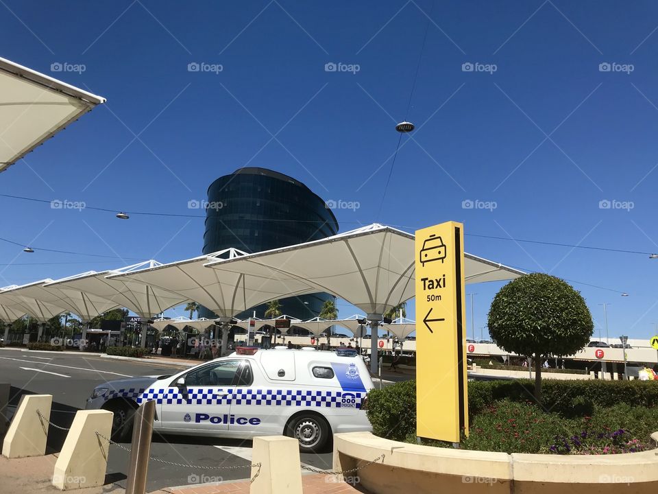 View of the police car at Chadstone shopping centre in Melbourne Australia 