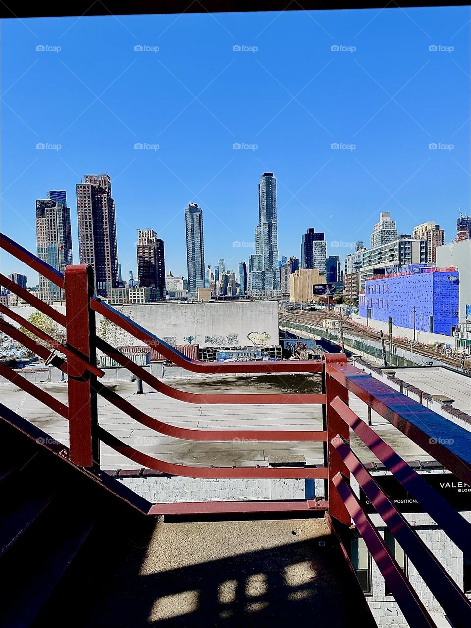 This is the view from the top of the staircase of the “Pulaski Bridge” at “Newtown Creek” in LIC, Queens on a warm sunny Indian summer afternoon in early November 2023. Hypnotic Productions