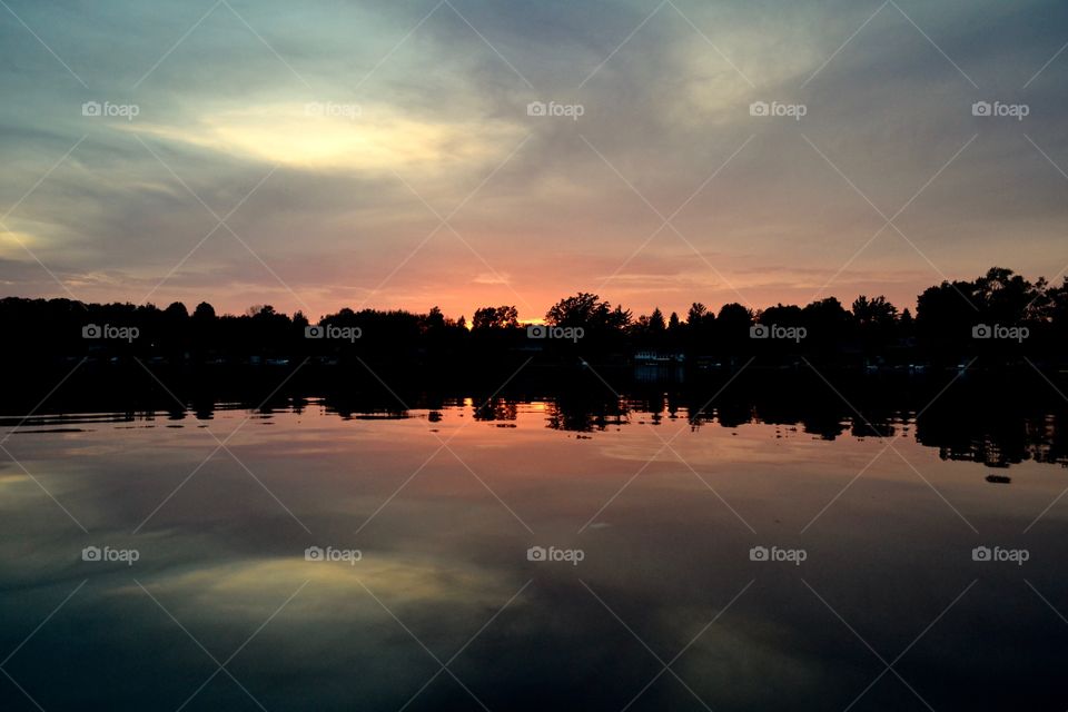 Sunset at the lake. 