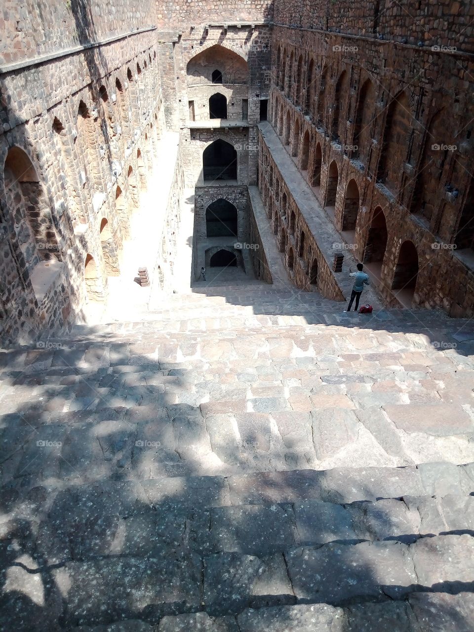 Indian ancient water reservoir also known as "Agrasen ki Baoli".