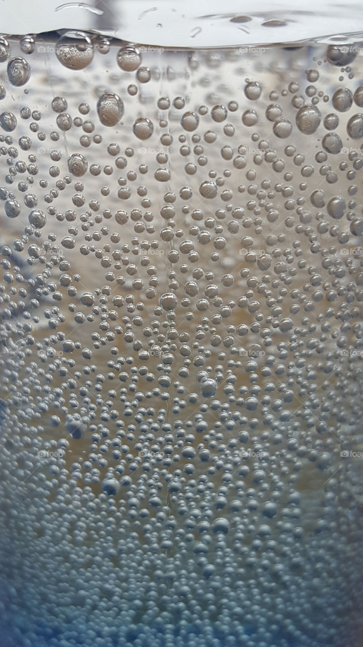 Full frame of water and air bubbles