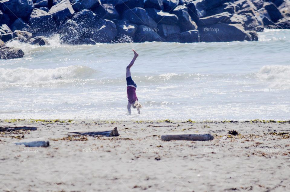 Beach stunt 