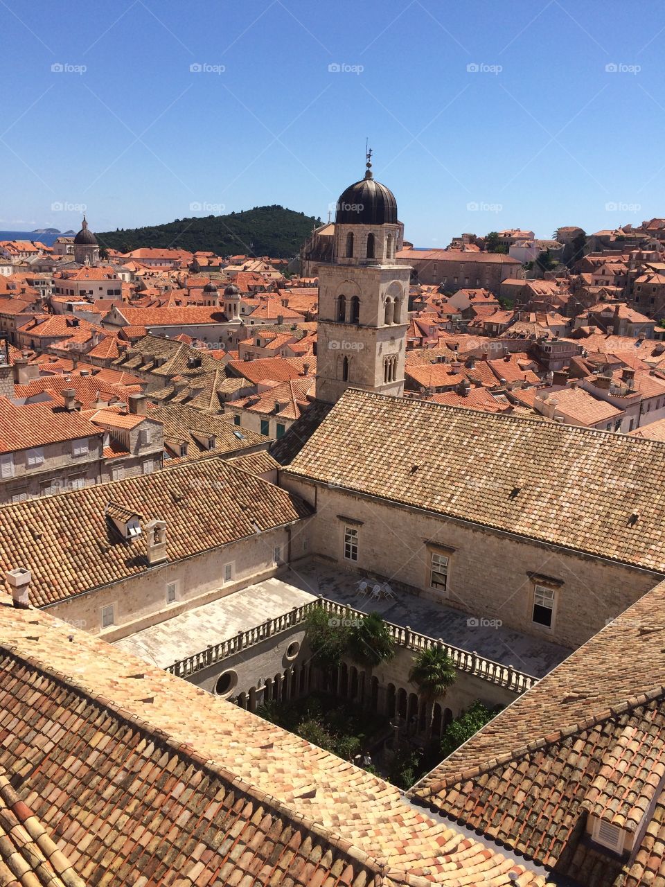 View of the roofs in Dubrovnik 