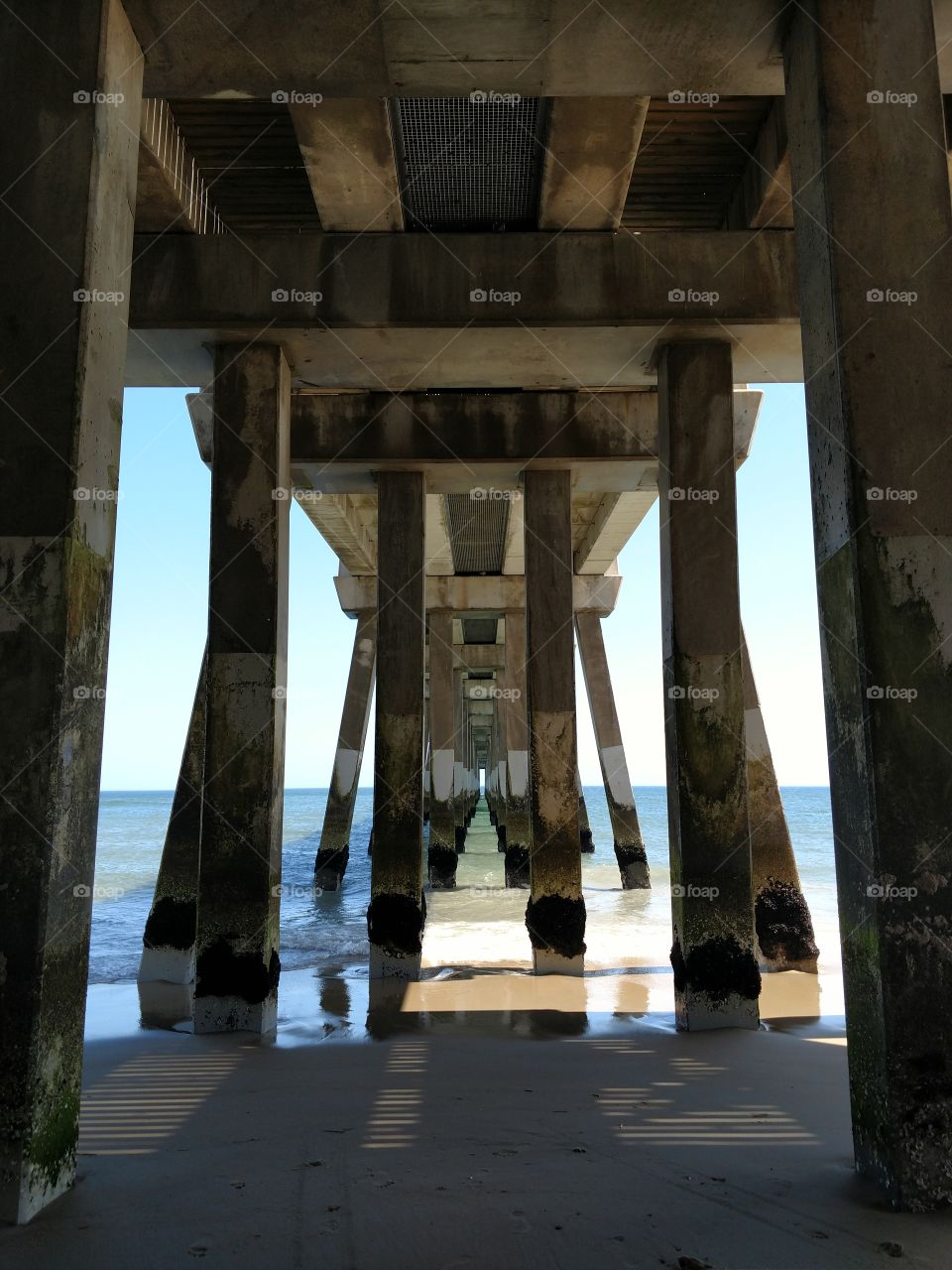 view from under the pier