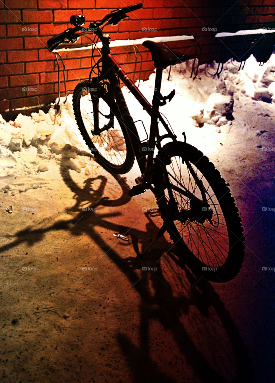 snow winter bicycle colors by Sanjien