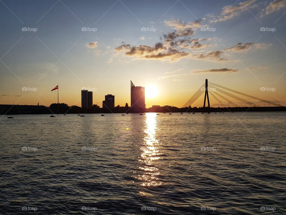 Sundown in Riga.