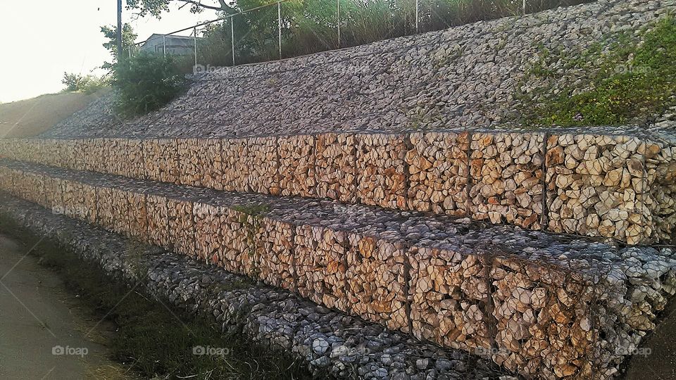 rock n road. This is a picture of some steps made out of rocks that I saw while out exploring East Texas
