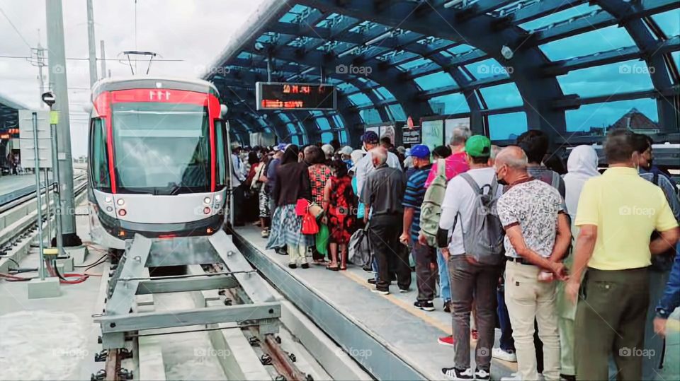 Crowd at Metro Station