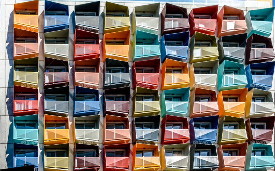 Colorful balconies