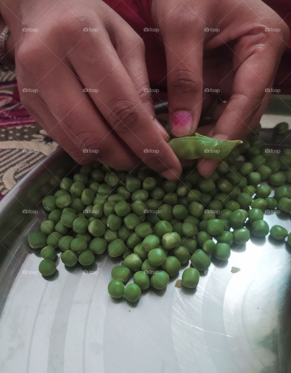 Green Peas or Vatana Vegetable