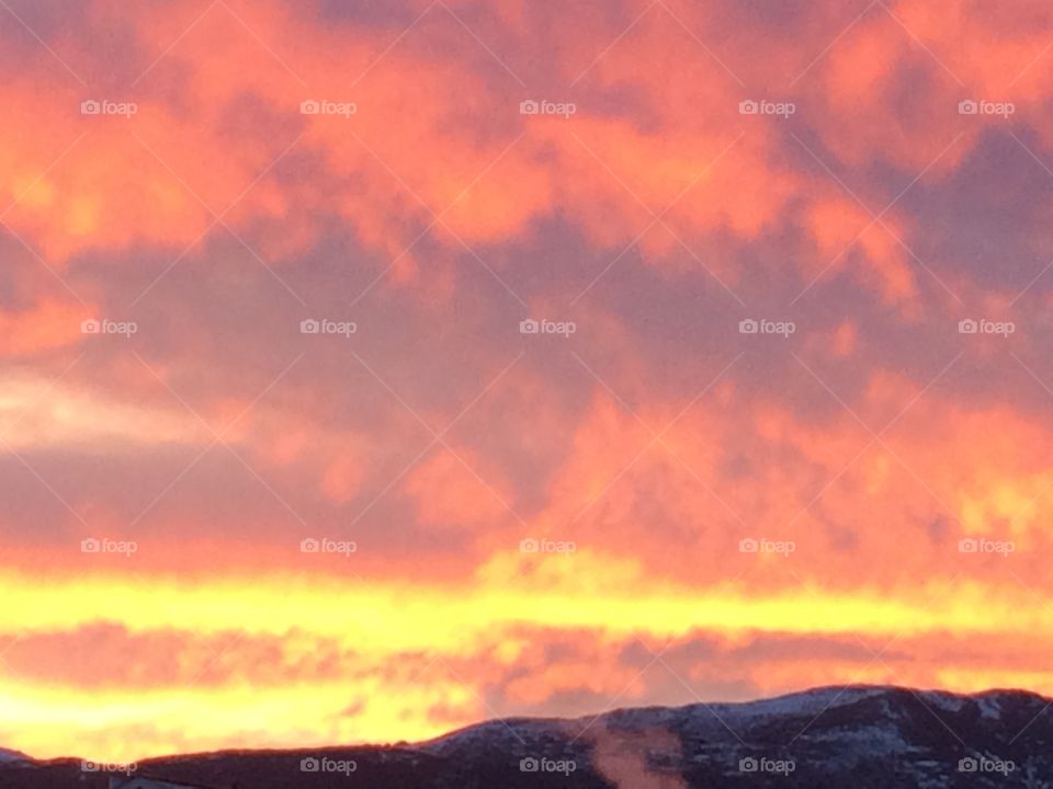 The Sky is Aflame with the Sunset