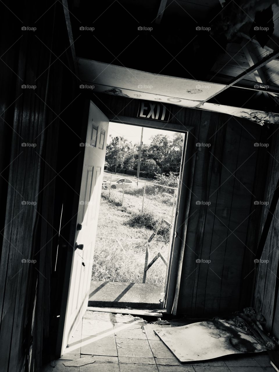 Monochrome, Street, Abandoned, Window, Door