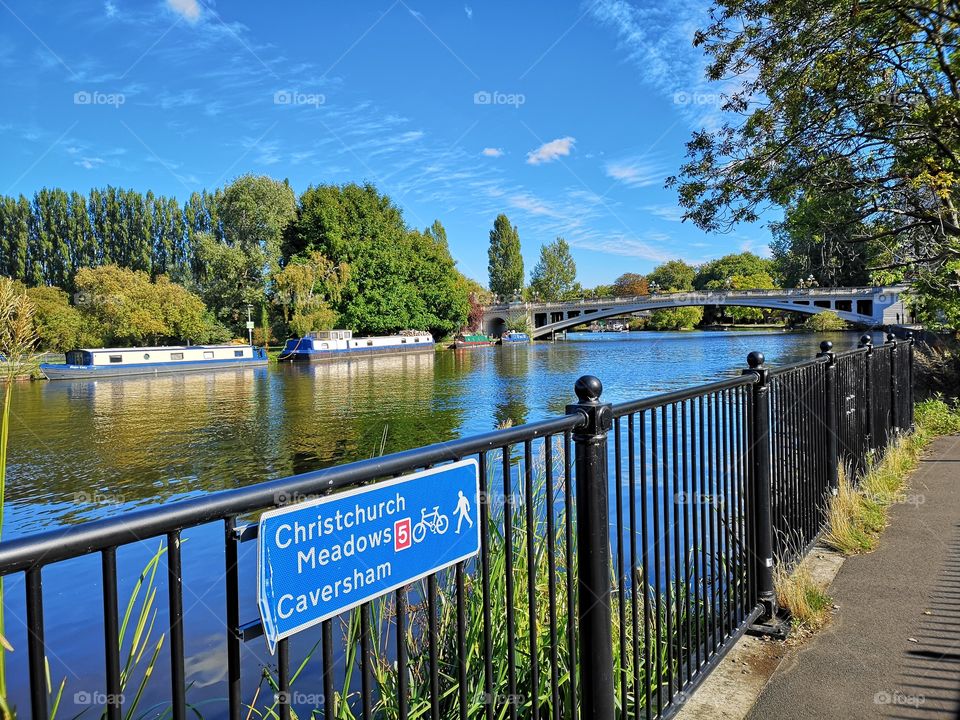 River Thames in Reading, sunny