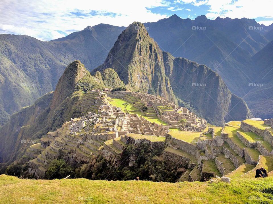 Morning view at Machu Picchu in Peru
