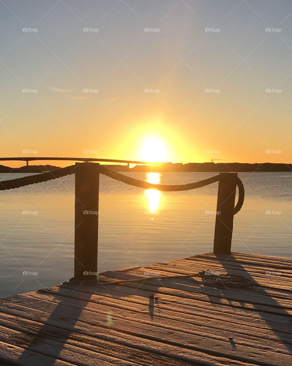 View of sea during sunset