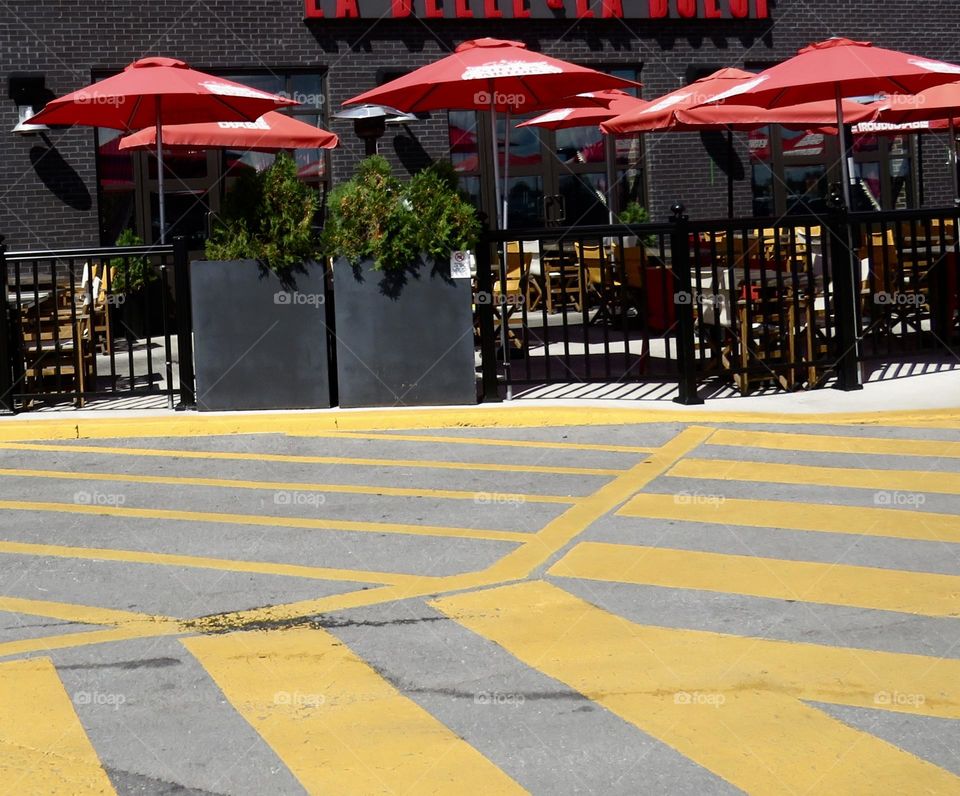 Big yellow lines in the street...