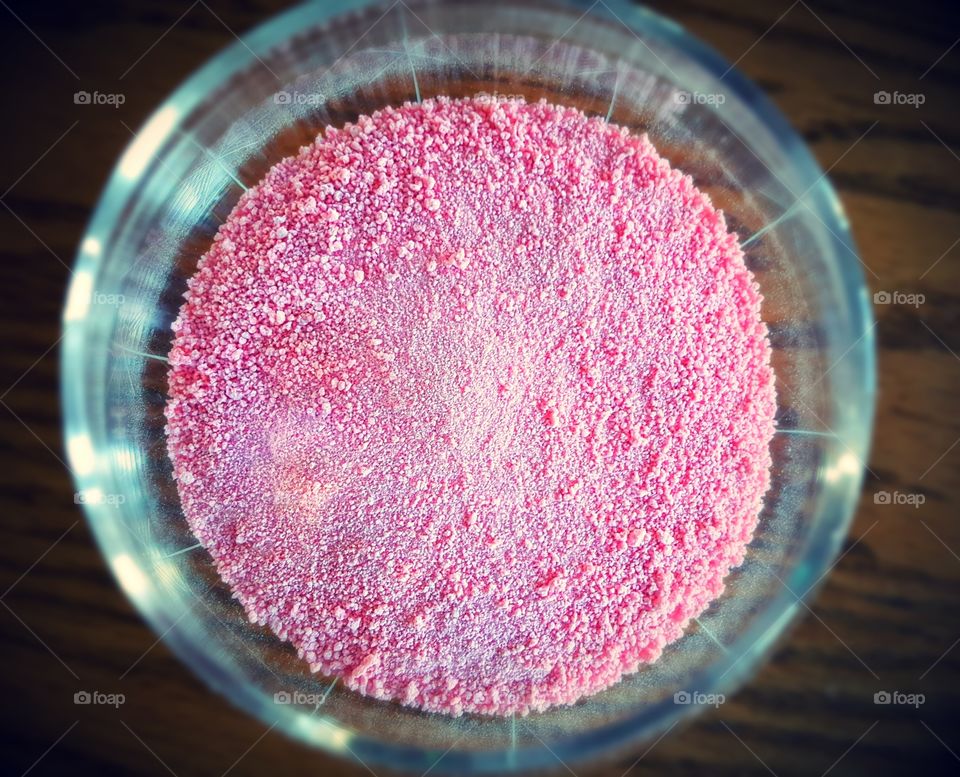 Pink delicious food on bowl